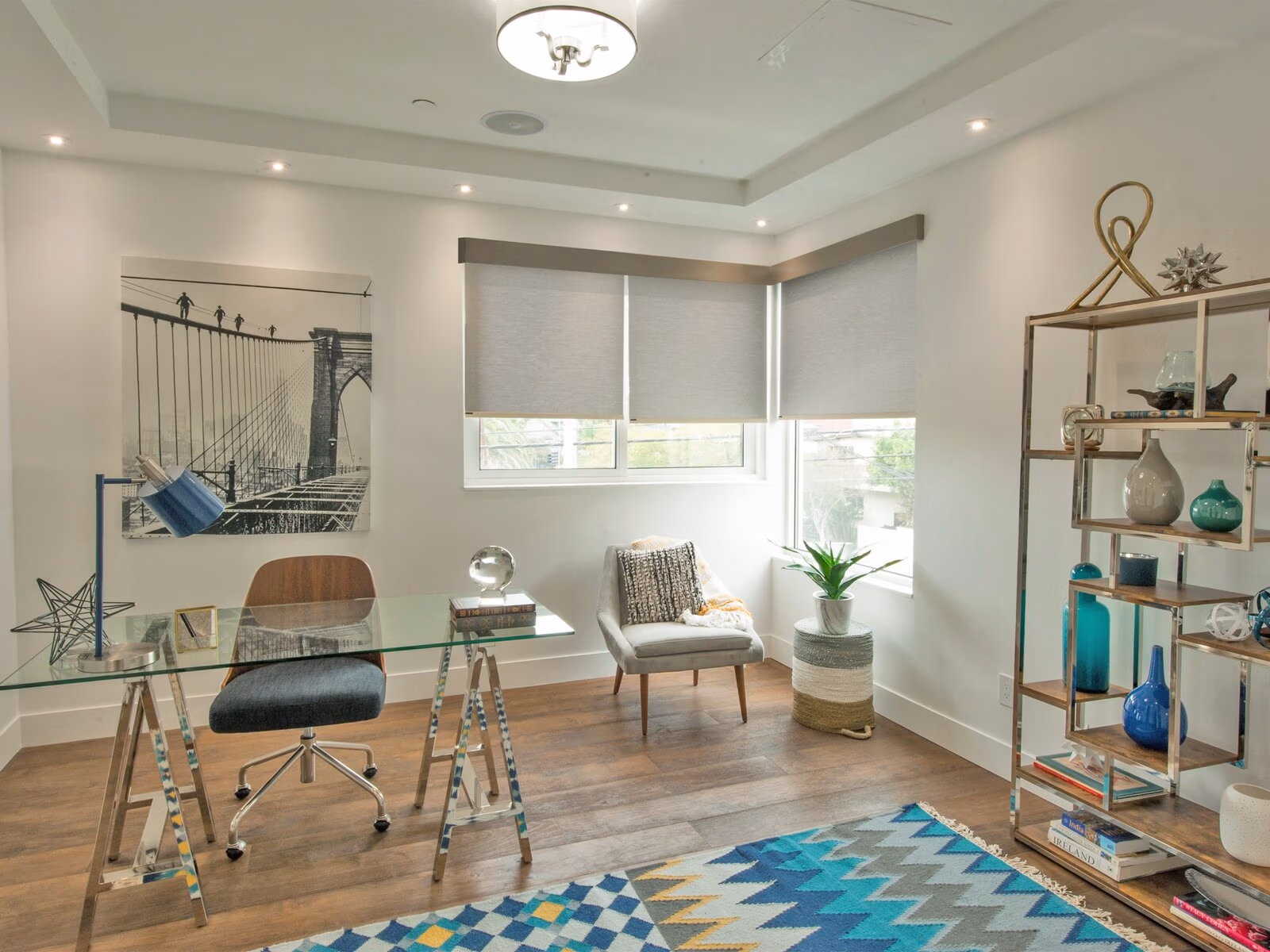 Ventus Roller Shade Window Treatment in Office