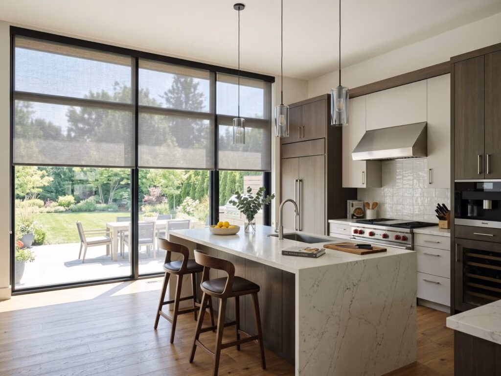 best window treatments for kitchens - ventus solar shades