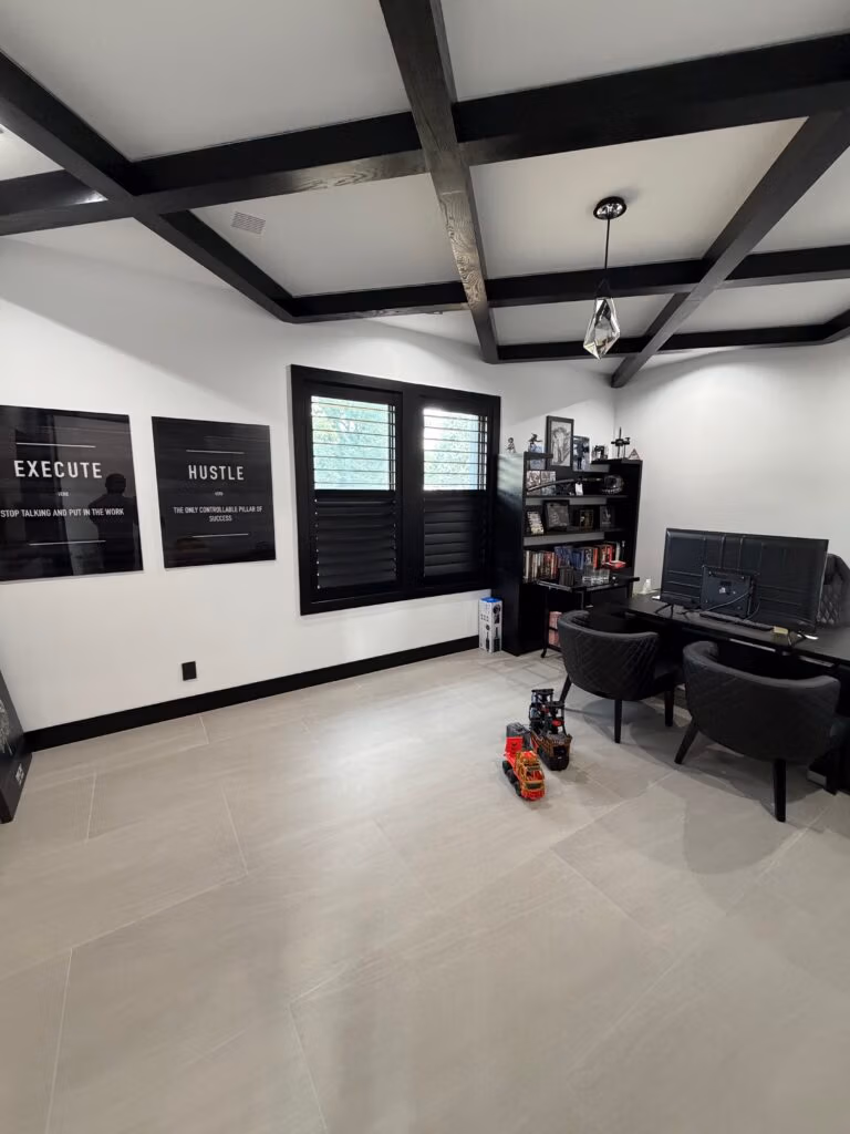 Norman Woodlore Plus shutters in Classic Black - Office